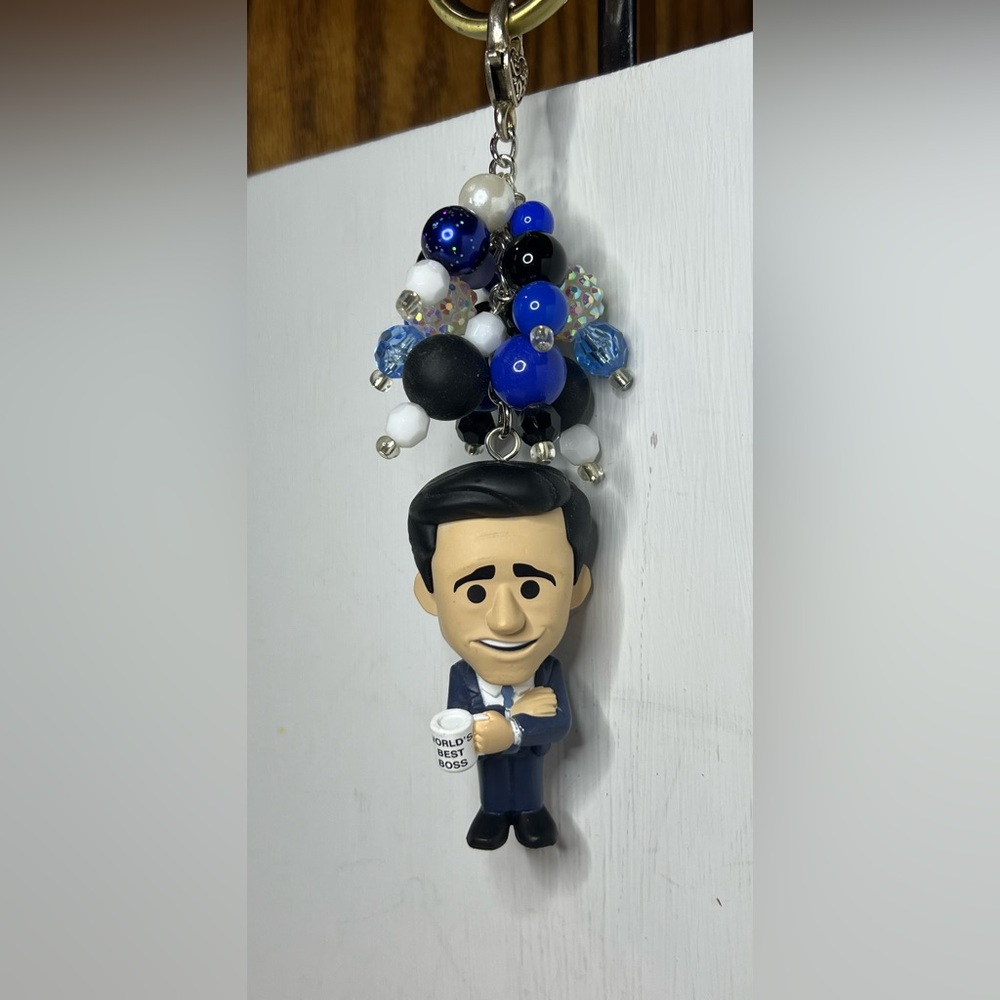 Funko Pop The Office Michael Scott Beaded Keychain/Bag Charm